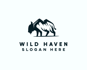 Wild Mountain Buffalo logo design