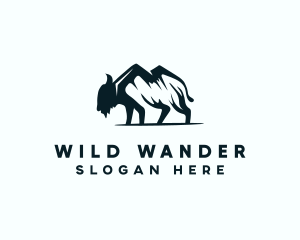 Wild Mountain Buffalo logo design