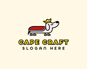 Cape - Pet Dog Crown logo design