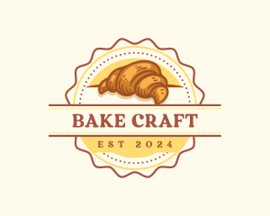 Croissant Bread Bakery logo design