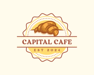 Croissant Bread Bakery logo design