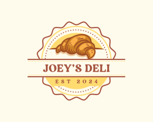 Croissant Bread Bakery logo design