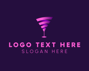 Liquor - Martini Tornado Cocktail Bar logo design