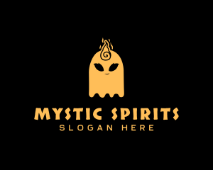 Supernatural - Haunted Ghost Flame logo design