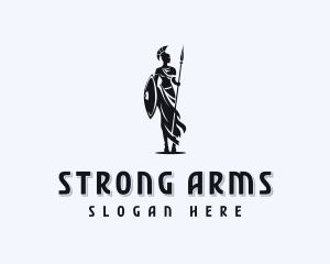 Strong Woman Warrior logo design