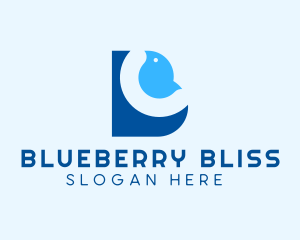 Blue Bird Letter B logo design