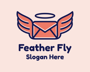 Flying Angel Mail logo design