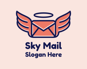 Flying Angel Mail logo design