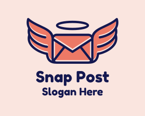 Postcard - Flying Angel Mail logo design