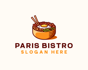 Korean Bibimbap Bowl logo design