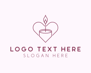 Home Decor - Heart Candle Wellness logo design