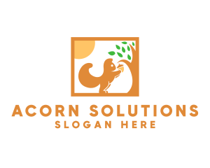 Acorn - Squirrel Acorn Tree logo design