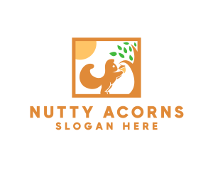 Squirrel - Squirrel Acorn Tree logo design