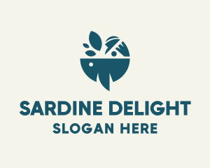Sardine - Aquatic Fish Nature logo design