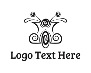 Black And White - Spiral Scooter logo design