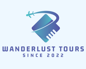 Airplane Travel Tourism logo design