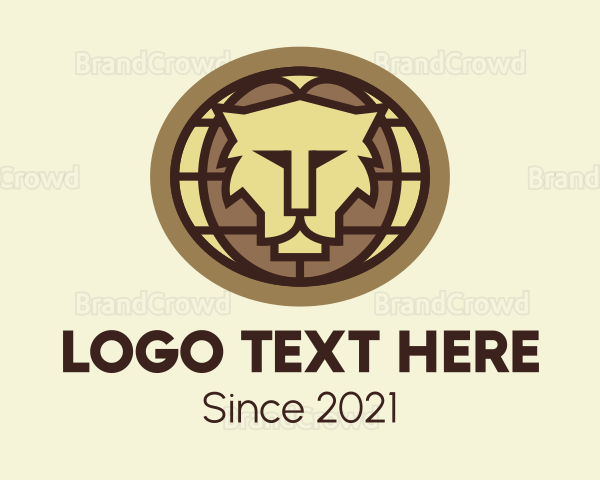 Lion Head Globe Logo