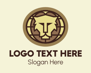 Lion Head Globe Logo