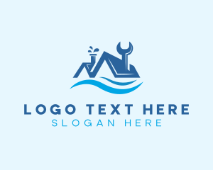 Roof - Plumbing Roof Wrench logo design