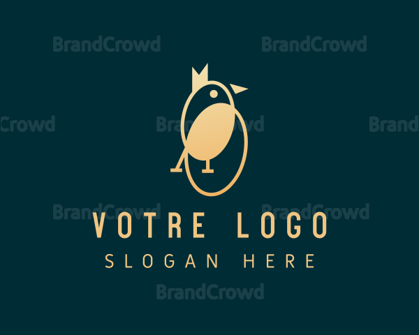 Gradient Golden Bird Logo