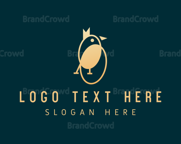 Gradient Golden Bird Logo