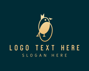 Marketing - Gradient Golden Bird logo design