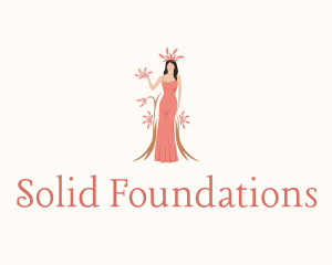 Jewelry - Woman Floral Goddess logo design