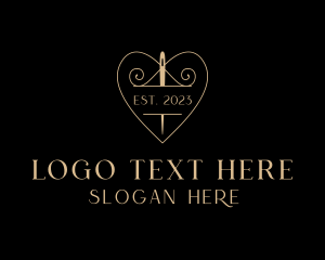 Thread - Needle Heart Tailoring logo design