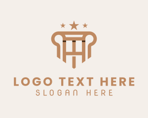 Jurist - Brown Pillar Notary logo design