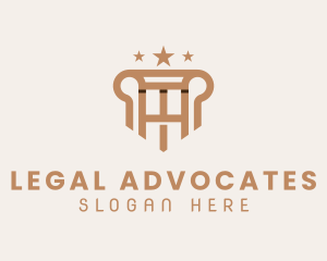 Brown Pillar Notary logo design