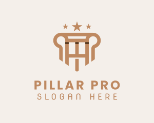 Brown Pillar Notary logo design