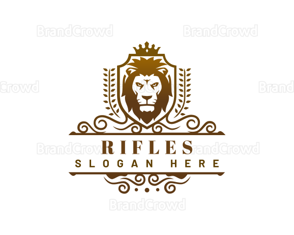 Royalty Lion Shield Logo