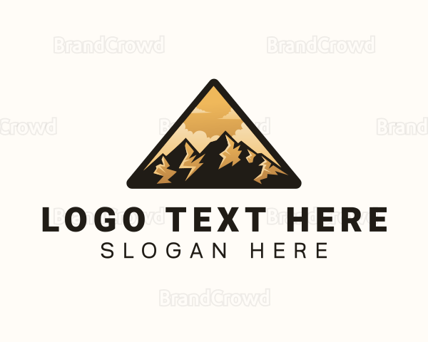 Mountain Exploration Travel Logo