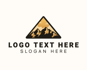 Triangle - Mountain Exploration Travel logo design