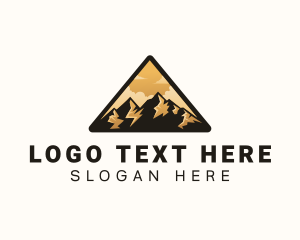 Mountain Exploration Travel Logo