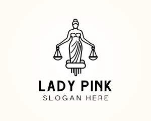 Minimalist Lady Justice logo design