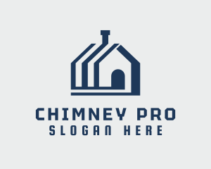 Chimney - Blue Home Property Developer logo design