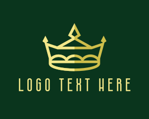 Expensive - Golden Premium Crown logo design