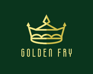 Golden Premium Crown logo design