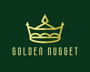 Golden Premium Crown logo design