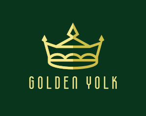 Golden Premium Crown logo design