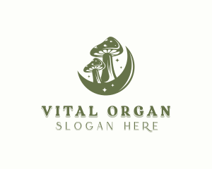 Organic Shiitake Mushroom logo design