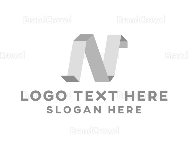 Origami Interior Design Letter N Logo