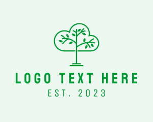 Sky - Natural Tree Cloud logo design
