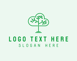 Nature - Natural Tree Cloud logo design