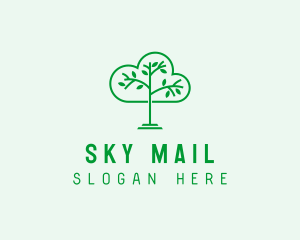 Natural Tree Cloud  logo design