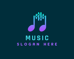 Musical Note Equalizer Logo