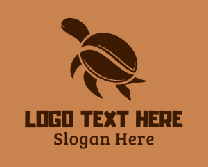 Brown And White - Organic Tortoise Coffee Bean logo design