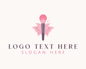 Pink - Makeup Brush Beautician logo design
