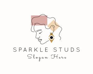Earring - Woman Style Earring logo design